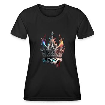 Couronne fondante - T-shirt sport Femme - noir - Devant - AI Model Female 172 light (172cm)