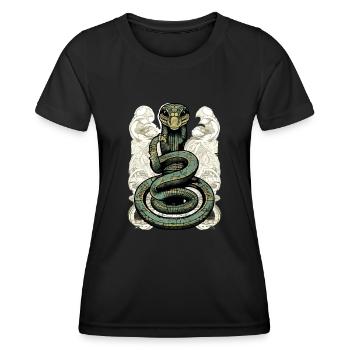Kik the snake - Women's Functional T-Shirt - black - Front - AI Model Female 172 light (172cm)