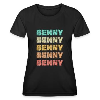 Vorname Benny - Frauen Funktions-T-Shirt - Schwarz - Vorne - AI Model Female 172 light (172cm)