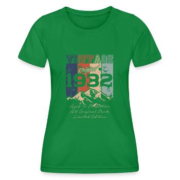 Legendärer Jahrgang 1932 - Frauen Funktions-T-Shirt - Kelly Green - Vorne - AI Model Female 172 dark (172cm)