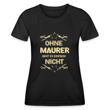 Bricklayer - Women's Functional T-Shirt - black - Front - AI Model Female 172 light (172cm)