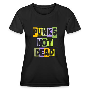 Le punk ne meurt jamais Punk Rock Musique punk Punks rétro - T-shirt sport Femme - noir - Devant - AI Model Female 172 light (172cm)