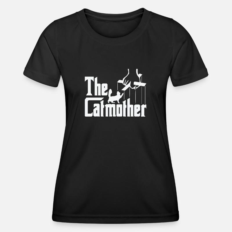 Funny cat - Women's Functional T-Shirt - black