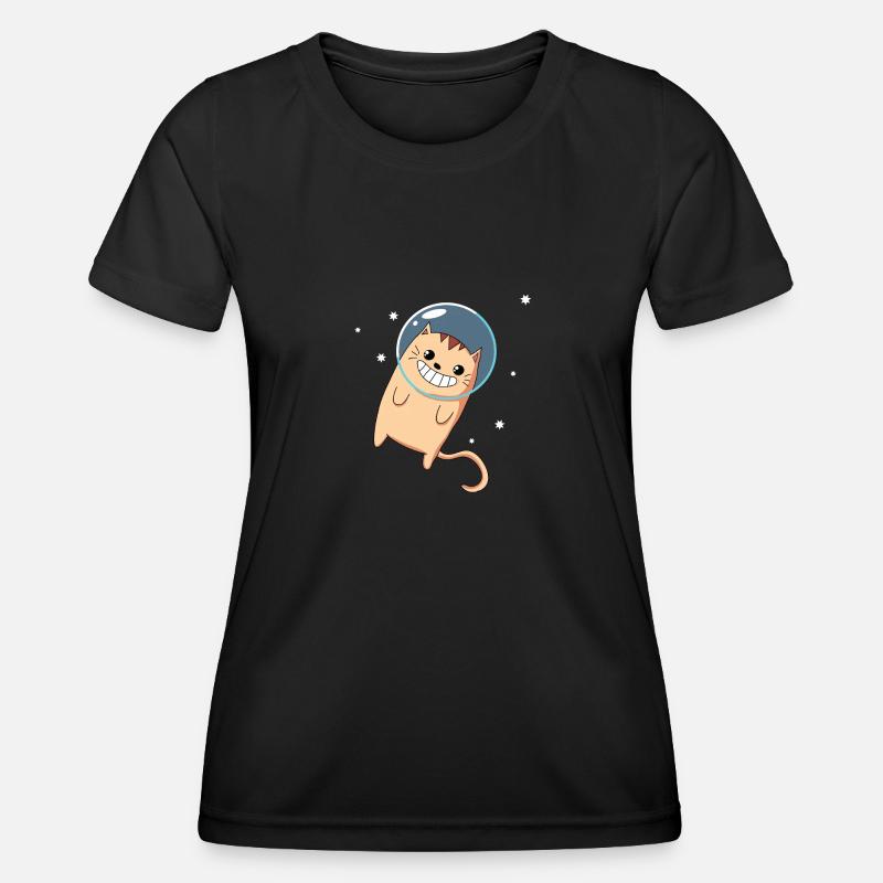 Cat - Outer Space - Kitten - Outer Space - Women's Functional T-Shirt - black