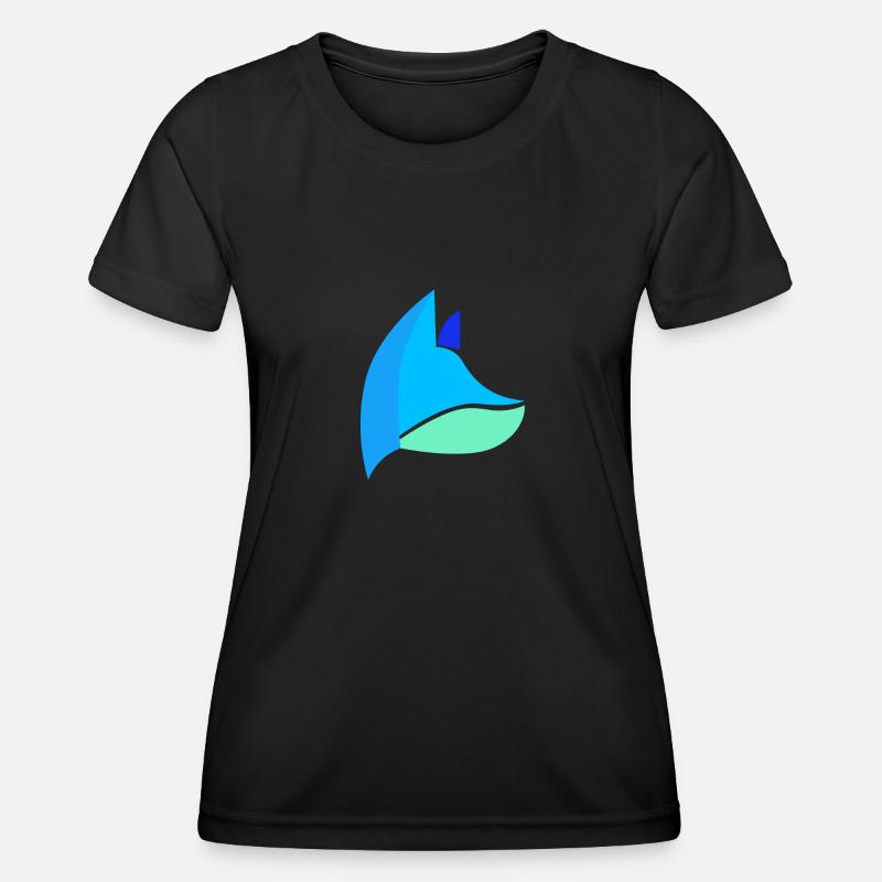 Fox blue - Women's Functional T-Shirt - black