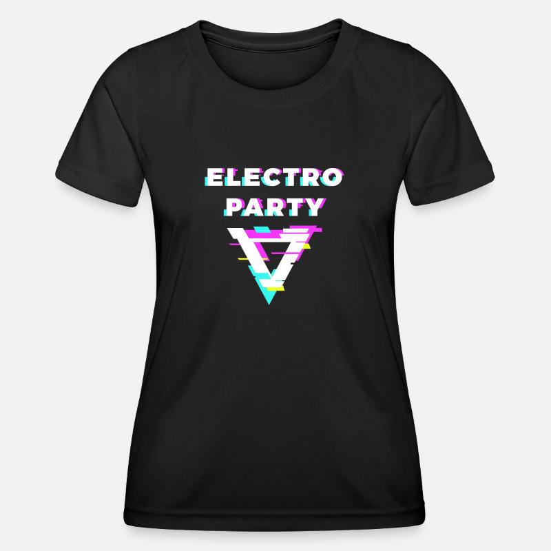 Electro party - Women's Functional T-Shirt - black