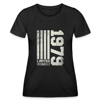 1979 Vintage né Vintage cadeau d’anniversaire - T-shirt sport Femme - noir - Devant - AI Model Female 172 light (172cm)