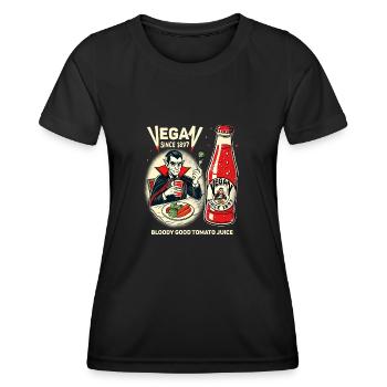 Vegan seit 1897 - Frauen Funktions-T-Shirt - Schwarz - Vorne - AI Model Female 172 light (172cm)