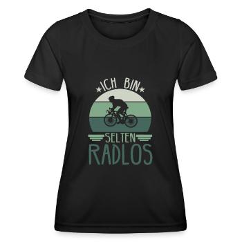 Ich Bin selten Radlos - Frauen Funktions-T-Shirt - Schwarz - Vorne - AI Model Female 172 light (172cm)