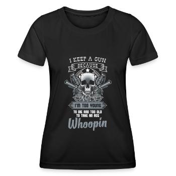Waffen Gewehr Jagd Sportschießen - Frauen Funktions-T-Shirt - Schwarz - Vorne - AI Model Female 172 light (172cm)
