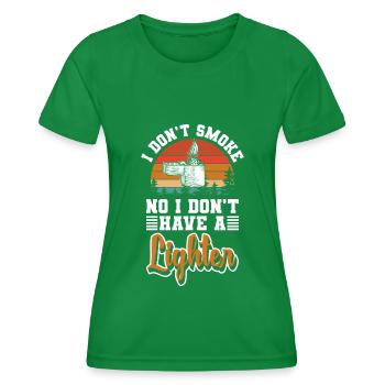 Zigarette Tabak Rauchfrei Gesundheit - Frauen Funktions-T-Shirt - Kelly Green - Vorne - AI Model Female 172 dark (172cm)