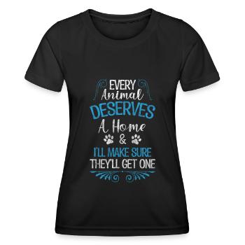 Mouvement des sauveteurs du bien-être animal - T-shirt sport Femme - noir - Devant - AI Model Female 172 light (172cm)