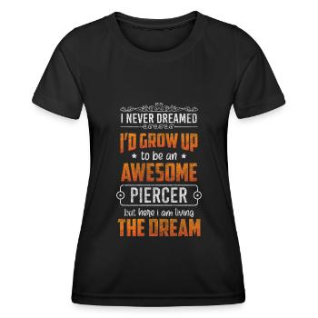 Künstler Kunst Stecker - Frauen Funktions-T-Shirt - Schwarz - Vorne - AI Model Female 172 light (172cm)