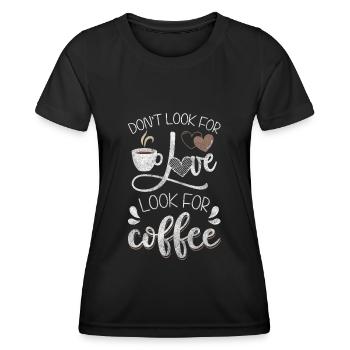 Barista Lait à la caféine - T-shirt sport Femme - noir - Devant - AI Model Female 172 light (172cm)