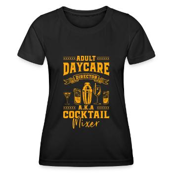 Cocktail Mixer Getränke Rezept Pina Colada - Frauen Funktions-T-Shirt - Schwarz - Vorne - AI Model Female 172 light (172cm)