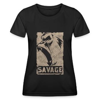 Gorille Animal Jungle Primate - T-shirt sport Femme - noir - Devant - AI Model Female 172 light (172cm)