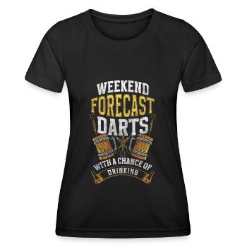 Dart Pfeil Darten Mann - Frauen Funktions-T-Shirt - Schwarz - Vorne - AI Model Female 172 light (172cm)