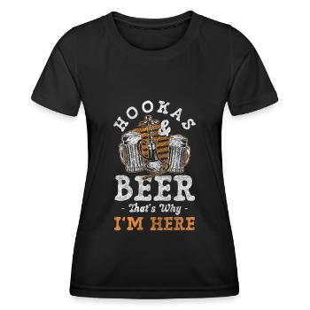Hookah Smoker Hookah Bar - Women's Functional T-Shirt - black - Front - AI Model Female 172 light (172cm)