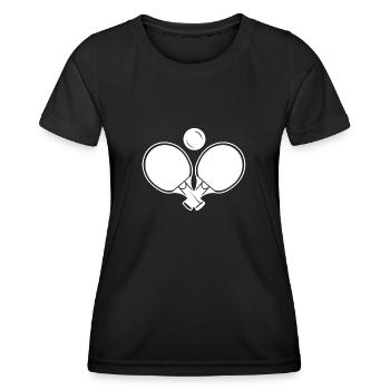 Ping-pong - T-shirt sport Femme - noir - Devant - AI Model Female 172 light (172cm)