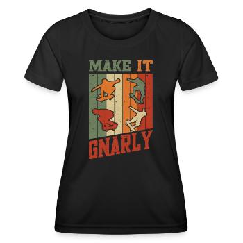 Skateboarding Skateboard Design For Skateboarder - Frauen Funktions-T-Shirt - Schwarz - Vorne - AI Model Female 172 light (172cm)