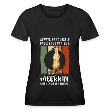 Zoo Tiere Fels - Frauen Funktions-T-Shirt - Schwarz - Vorne - AI Model Female 172 light (172cm)