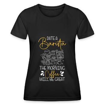 Espresso Coffee Lovers Coffee Drinkers - Women's Functional T-Shirt - black - Front - AI Model Female 172 light (172cm)