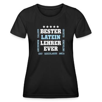 Lateinlehrer Latinist Bester Latein Lehrer - Frauen Funktions-T-Shirt - Schwarz - Vorne - AI Model Female 172 light (172cm)