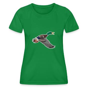 Motif colvert - T-shirt sport Femme - vert - Devant - AI Model Female 172 dark (172cm)