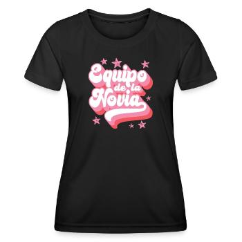 Equipo dela Novia Team Bride Wedding Bridesmaid - Women's Functional T-Shirt - black - Front - AI Model Female 172 light (172cm)