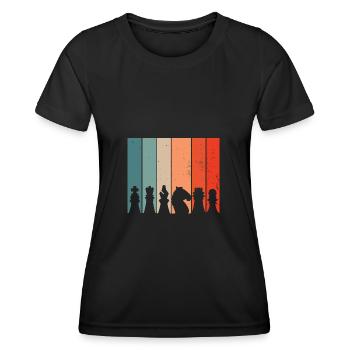 Jeu d’échecs jeu d’échecs cadeau - T-shirt sport Femme - noir - Devant - AI Model Female 172 light (172cm)