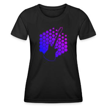 Guitariste Guitariste Guitariste Guitare Hommes - T-shirt sport Femme - noir - Devant - AI Model Female 172 light (172cm)