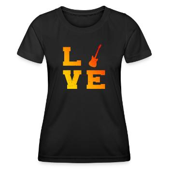 Gitarrist Guitar Damen Herren Guitar Player - Frauen Funktions-T-Shirt - Schwarz - Vorne - AI Model Female 172 light (172cm)