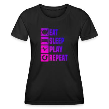 Footballeur Footballeur Gardien de but gardien de but - T-shirt sport Femme - noir - Devant - AI Model Female 172 light (172cm)