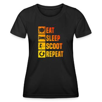 Stuntscooter Women's Scooter Stunt Stunt Scooter - Women's Functional T-Shirt - black - Front - AI Model Female 172 light (172cm)