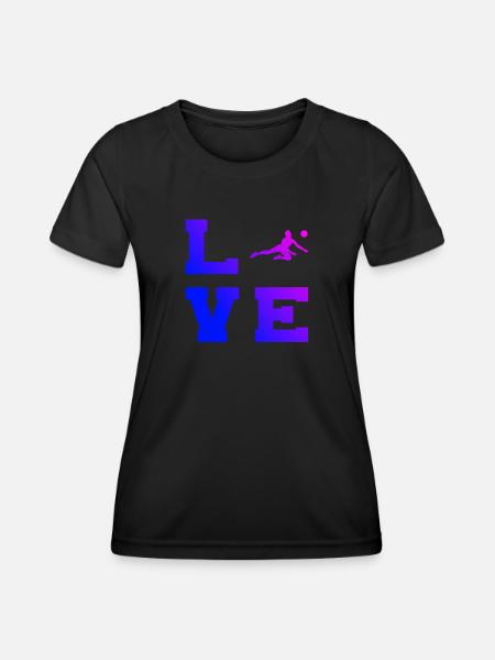 Volley-ball joueur Volley-ball Jouant au volley-ball - T-shirt sport Femme - noir