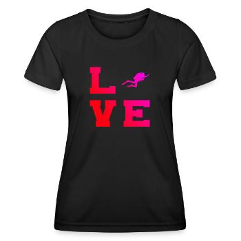 Scuba Tauchen Diving Scuba Taucher Scuba Diver - Frauen Funktions-T-Shirt - Schwarz - Vorne - AI Model Female 172 light (172cm)