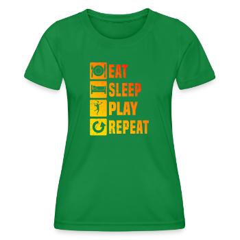Damen Faustballspielen Faustball Herren Fistball - Frauen Funktions-T-Shirt - Kelly Green - Vorne - AI Model Female 172 dark (172cm)