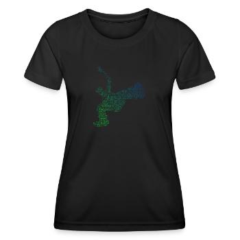 Femmes Hommes Bboy Hip Hop Breakdance Bgirl - T-shirt sport Femme - noir - Devant - AI Model Female 172 light (172cm)