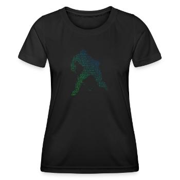 Eishockey Eishockey Spieler Damen Eishockey spiele - Frauen Funktions-T-Shirt - Schwarz - Vorne - AI Model Female 172 light (172cm)