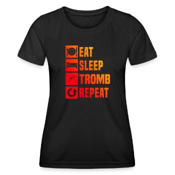 Trombonistes en laiton Trombone Trombone - T-shirt sport Femme - noir - Devant - AI Model Female 172 light (172cm)