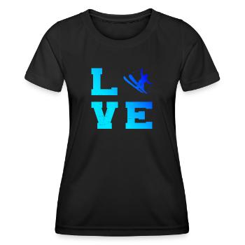 Slopestyle Ski Jumping Freestyle Ski Herren - Frauen Funktions-T-Shirt - Schwarz - Vorne - AI Model Female 172 light (172cm)