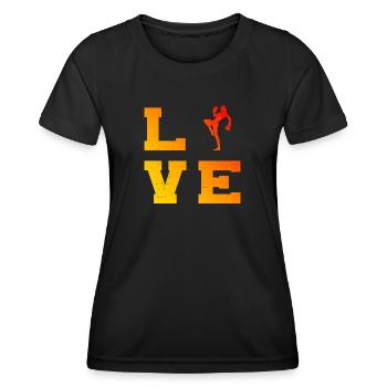 Kickboxing Homme Kickboxing Kickboxing Kickboxer - T-shirt sport Femme - noir - Devant - AI Model Female 172 light (172cm)