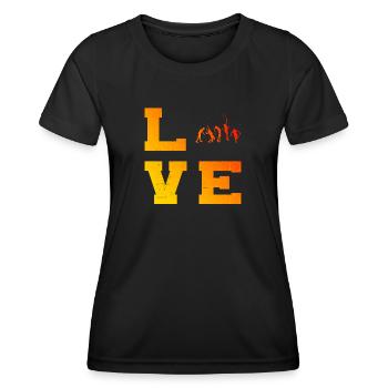 Damen Tennisspielen Tennisspieler Tennis spielen - Frauen Funktions-T-Shirt - Schwarz - Vorne - AI Model Female 172 light (172cm)