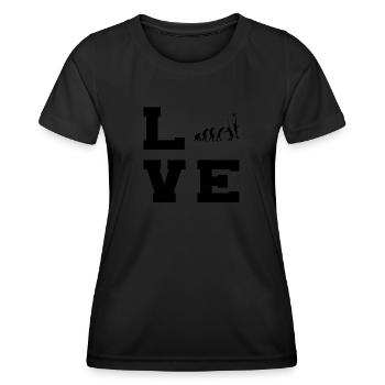Paddle Tennis Paddle Paddle Tennis Racket Sports - Women's Functional T-Shirt - black - Front - AI Model Female 172 light (172cm)