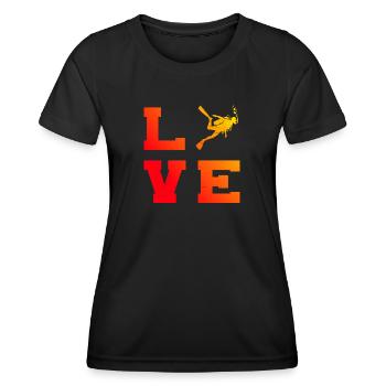 Plongeuse Femmes Plongeuse Plongée Libre Plongée Plongée Plongée Plongée - T-shirt sport Femme - noir - Devant - AI Model Female 172 light (172cm)