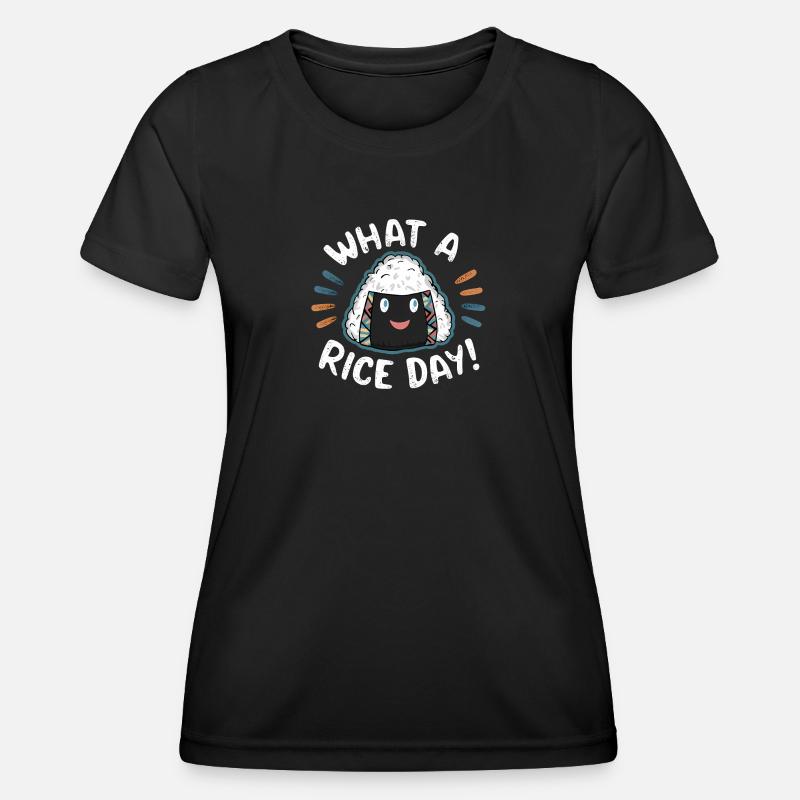 Smiling Onigiri - Women's Functional T-Shirt - black