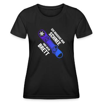snowboard freestyle snowboarder - Frauen Funktions-T-Shirt - Schwarz - Vorne - AI Model Female 172 light (172cm)