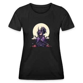 Epic Samurai Girl Anime Design - Women's Functional T-Shirt - black - Front - AI Model Female 172 light (172cm)