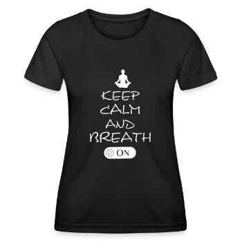 Yoga Namaste Chakra - Frauen Funktions-T-Shirt - Schwarz - Vorne - AI Model Female 172 light (172cm)
