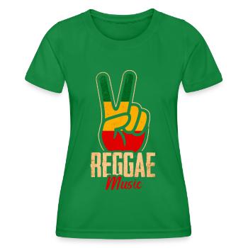 Reggae Music - Women's Functional T-Shirt - kelly green - Front - AI Model Female 172 dark (172cm)